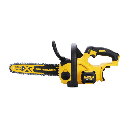 DEWALT 18V XR (20V Max) Cordless Chainsaw DCM565N-XJ (BARE TOOL), 11.8"(30 cm) Guide Bar & Chain, Auto-Oiling, Auxiliary Handle, Safety Lock, Ideal For Professional & DIY Cutting, BATTERY NOT INCLUDED
