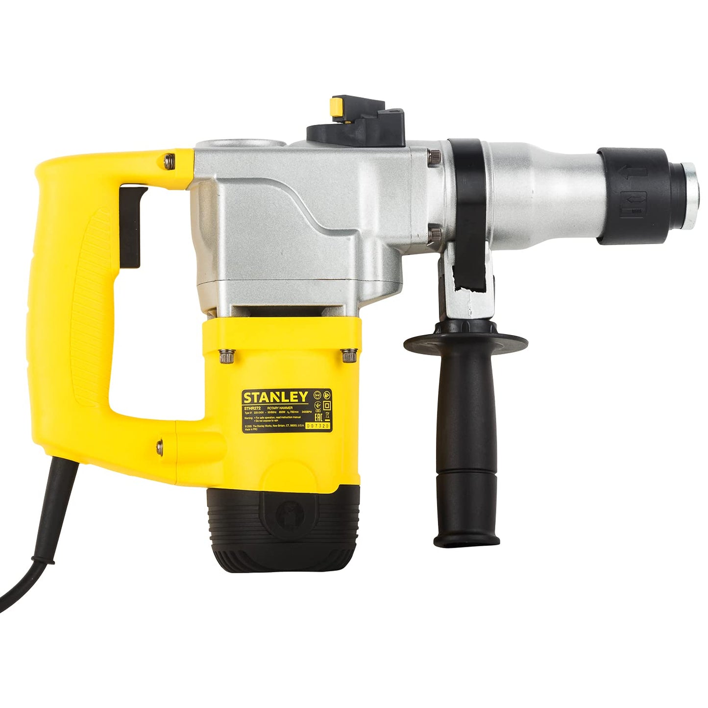 STANLEY STHR272KS 26mm 850-Watt 2-Mode L-Shape SDS-Plus 5Kg Hammer Drill with Kitbox (Yellow and Black)