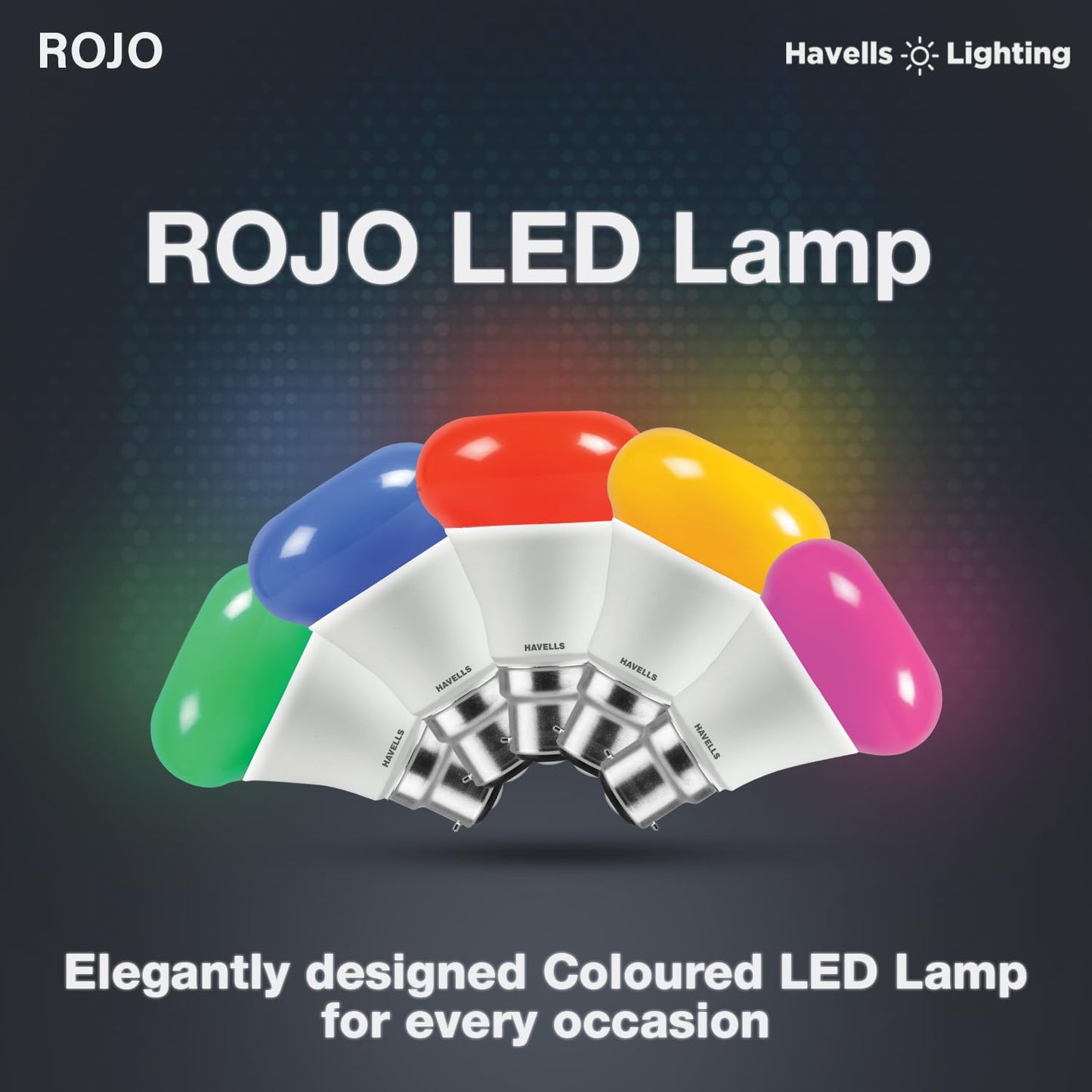 Havells Rojo 3W LED B22 Blue Bulb|Cool Day Light|Energy Efficient|Elegant Design|Upto 15000 Hours of Lighting|Upto 4KV Surge Protection |Made in India|Pack of 1