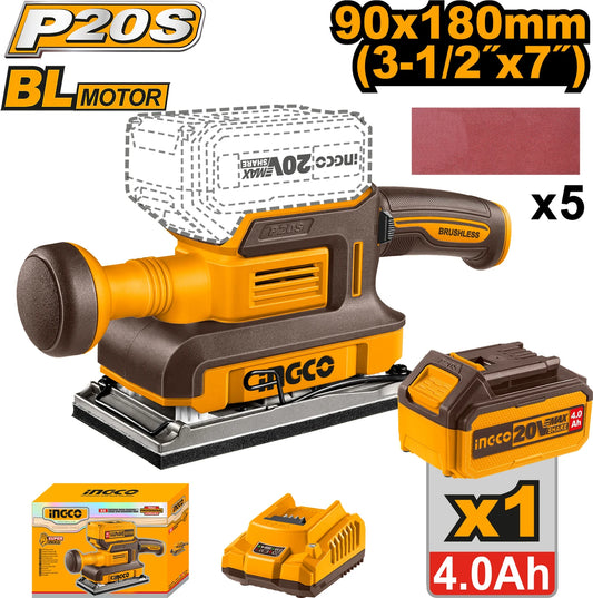 INGCO Cordless finishing sander CFSLI20311