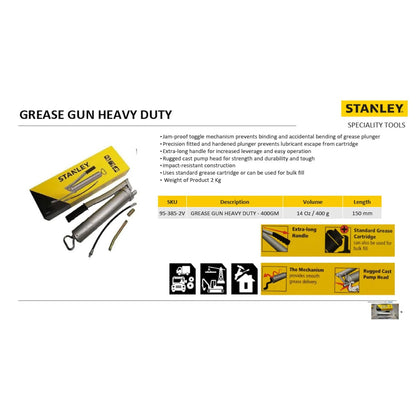 STANLEY 95-385-2V Grease Gun Heavy Duty 400gm
