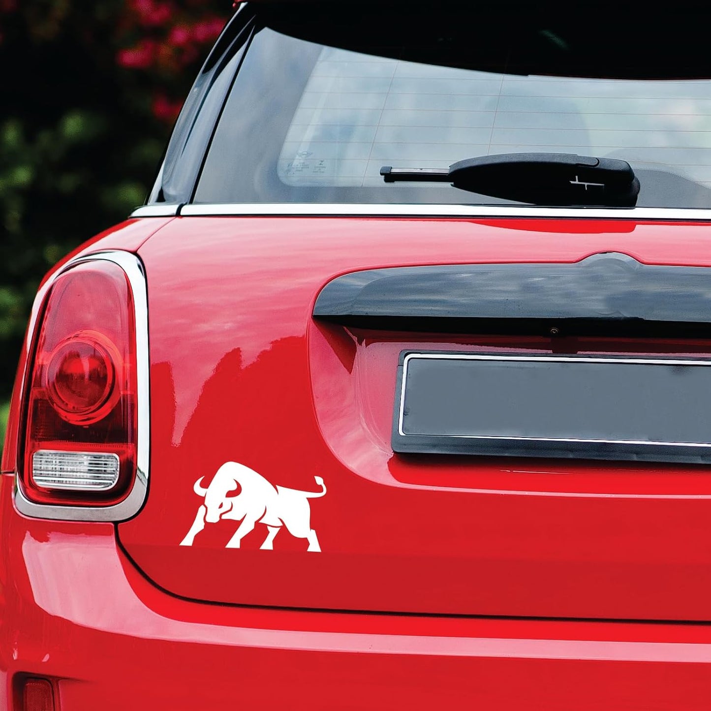 Akshar Arts Bhuwana Pack of 2 Animal Vinyl Self-Adhesive Waterproof Exterior Car Sticker for Vehicle Surface White (3.5inchX6inch)_703
