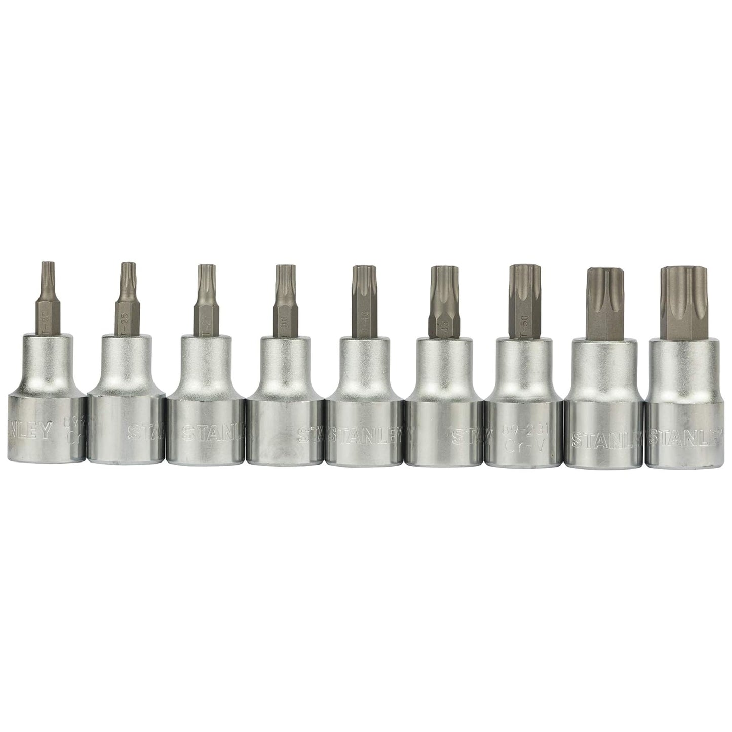 STANLEY 89-098 9-Piece 1/2'' Drive Torx Bit Socket Set