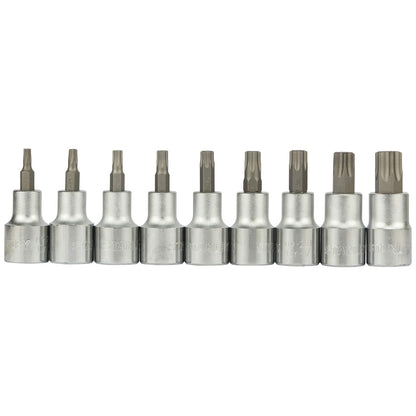 STANLEY 89-098 9-Piece 1/2'' Drive Torx Bit Socket Set