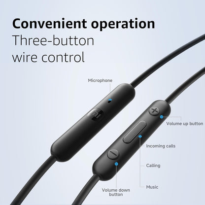 Original Type-C Wired in-Ear Earphones for Xiaomi Redmi Note Series & Mi Phones, 12.4mm Dynamic Drivers, HD Microphone, IP54 Dust & Water Resistant