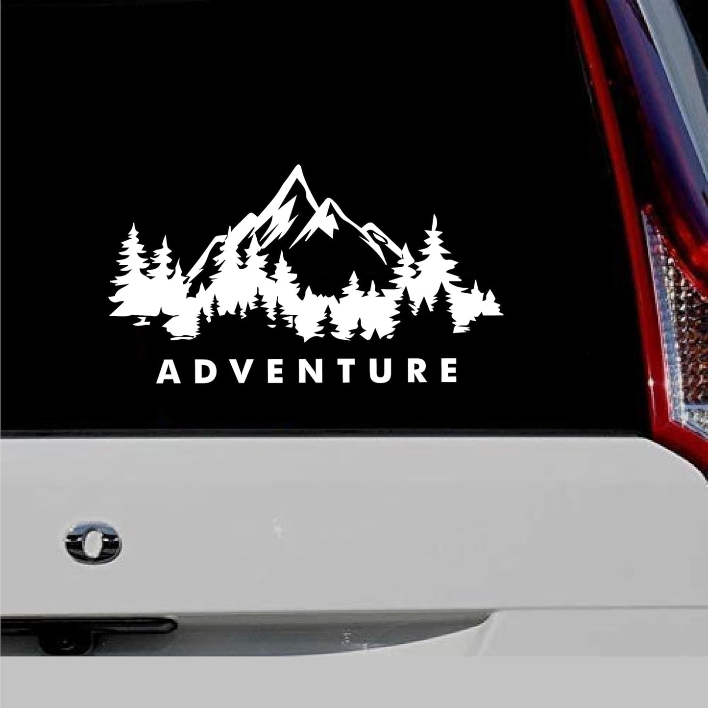 Akshar Arts Bhuwana 2 PCs Mountain Adventure Car Sticker for Door Side Window Graphics Exterior Stickers (25 x 13.8 cms)
