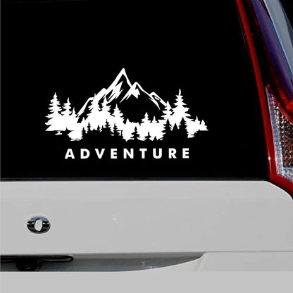 Akshar Arts Bhuwana 2 PCs Mountain Adventure Car Sticker for Door Side Window Graphics Exterior Stickers (25 x 13.8 cms)