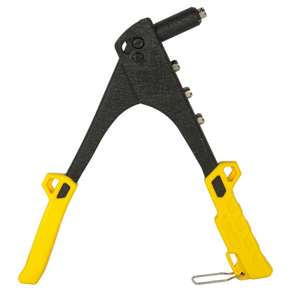 STANLEY STHT69800-8 Heavy Duty Riveter Set with 4 Nozzles & Anti-Corrosion Properties Ideal for Joining & Fabrication of Sheet Metals, Leather & Plastic Parts, YELLOW & BLACK