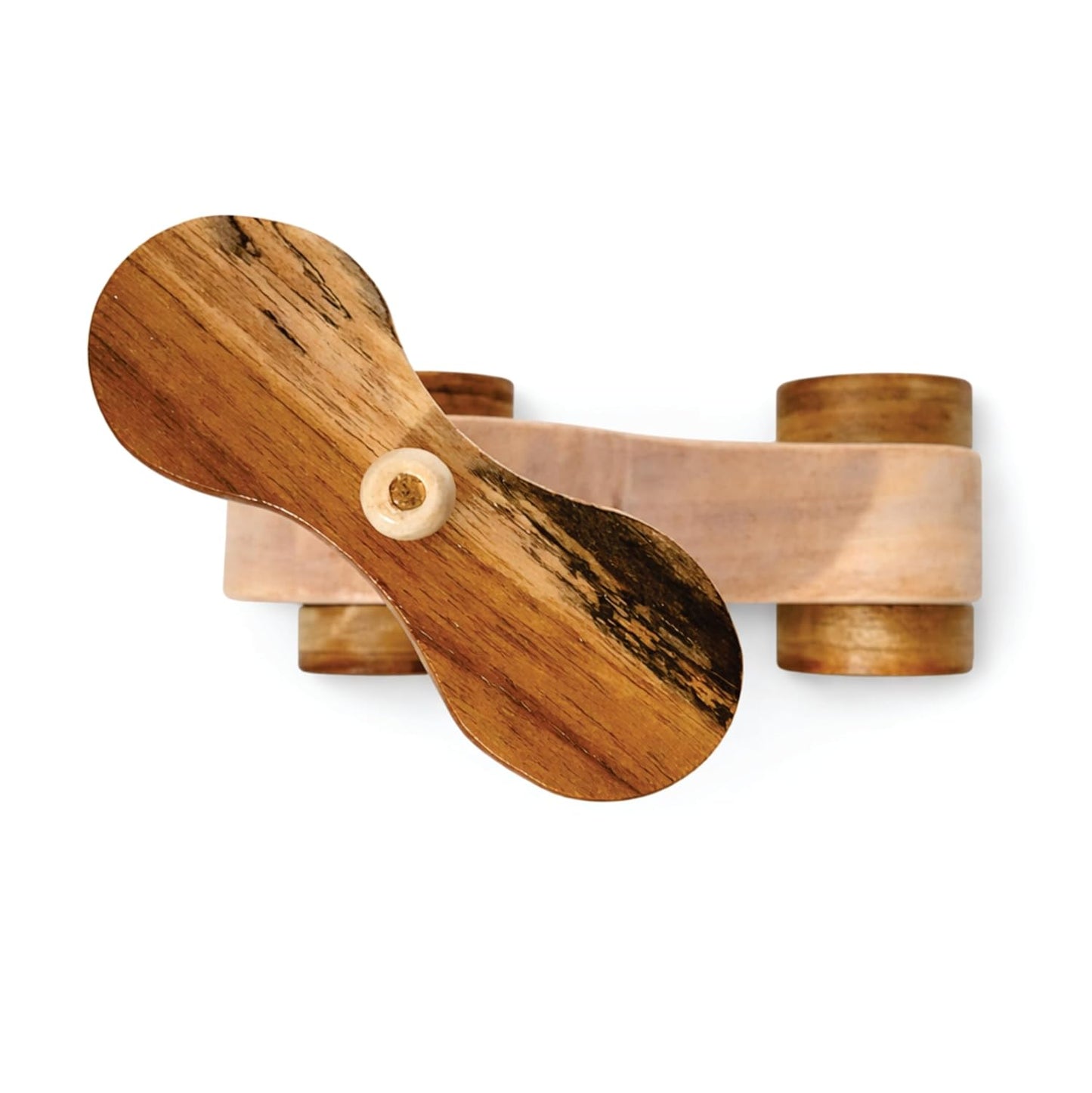 UdrCrafts® Wooden Helicopter Toy for Kids | Natural Neem Wood | Smooth Wheels | No Metal & Chemical Free | Eco-Friendly Toddler Toy