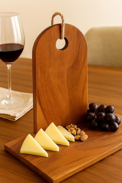 Udaipur Handicrafts Acacia Wood Chopping Board/Cutting Board/Multipurpose Serving Tray, 40.64cm x 23cm x 1.5cm, 1-Piece, Brown | Durable Wooden Kitchen Board for Chopping, Slicing & Serving