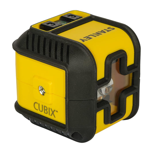 STANLEY STHT77499-1 CUBIX® Green Beam Cross Line Laser Level with 2*AA Batteries, 1 Year Warranty, YELLOW & BLACK