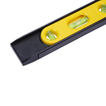 STANLEY STHT42264-812 Plastic Torpedo Level Magnetic-225mm/9'', High Impact ABS Plastic for Durability, 3 Vials, Ideal for Wood & Concrete Measurement, Yellow