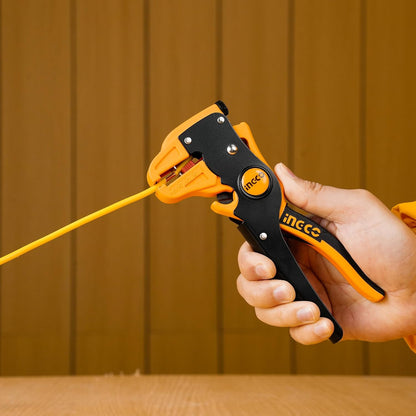 INGCO Wire Stripper, 2 in 1 Cable Wire Stripper with Cutter, 0.5mm~6mm Stripper diameter Wire Stripping Tool for Flat Ribbon Cable Wire Electrical Automotive Repair