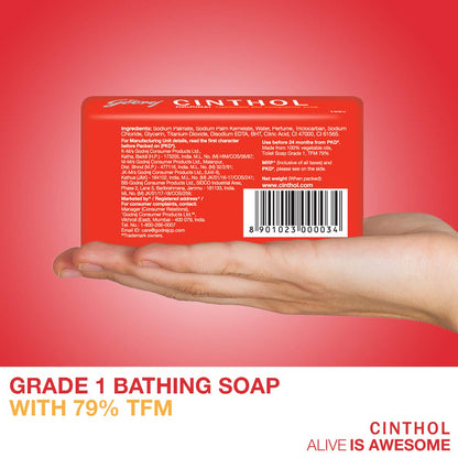 Cinthol Original Bath Soap 99.9% Germ Protection, 100G (Pack Of 4)
