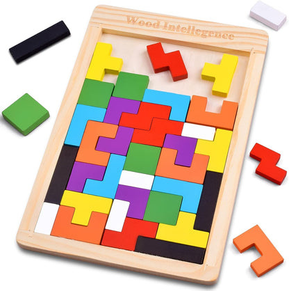 Udaipur HandiCrafts Blocks Puzzles for Kids Adults, Wood Intelligence Kids Toys for 2-5 Years Boy, Wooden Puzzles Brain Teasers Toy Educational Gift for 7-10 Years