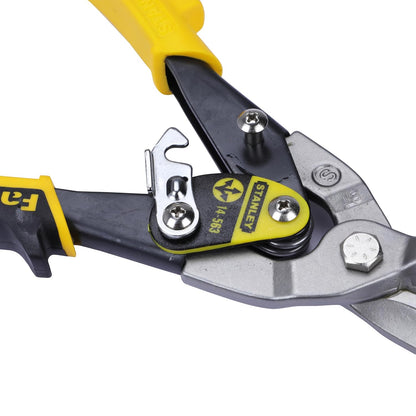 STANLEY 2-14-563 254 mm Aviation Snips Straight Cut Bi-Metal Ideal for Home, DIY & Industrial Use, 1 Year Warranty, YELLOW & BLACK0