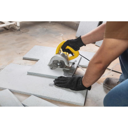 STANLEY STSP125-IN Tile Cutter Machine for Cutting Varied Ranges of Tiles, 1320 Watt 5''/125mm, Optimized 13500 RPM for High Cutting Efficiency, 1 Year Warranty (Yellow & Black)