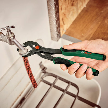 BOSCH 250mm (10") Water Pump Pliers | Adjustable Jaw for Gripping Pipes & Fasteners | Hardened Carbon Steel | Corrosion-Resistant | Ergonomic Anti-Slip Handles | Precision-Machined Jaws