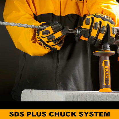 INGCO Lithium-Ion 20V Brushless Rotary Hammer, Φ28 in Concrete, 4.5J, 930RPM, 4400BPM, 3IN1 Function with 2Pcs 4.0Ah Battery and Fast Charger, Packed by Carrying Case