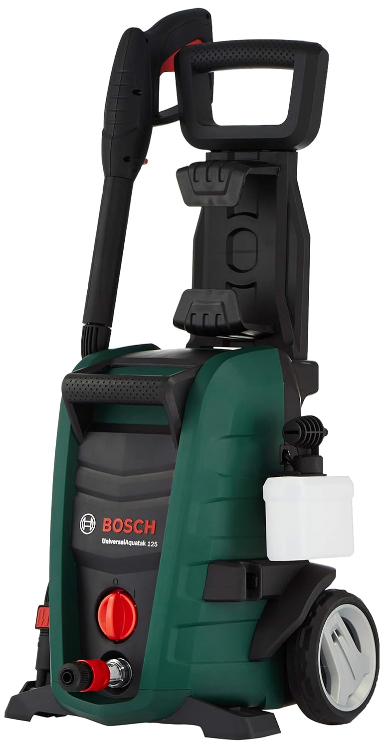 BOSCH Universal Aquatak 125 High Pressure Washer | 1500 W Motor | Max Pressure 125 Bar | 3-in-1 Nozzle with Pencil Jet | BOSCH Gun, 0.5m Self-Priming | Versatile & Portable | 6.4 Kg