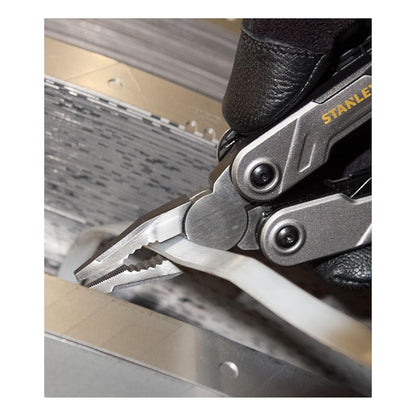 STANLEY FATMAX FMHT0-72414 16-in-1 Multi-tool, Bi-Material Handle, Durable, Robust - Includes Pliers, Blades, Scissors, File, Screwdrivers, Carabiner, Ruler & Bottle/Can Opener