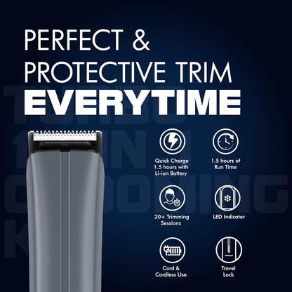 Havells Turbo 10 In 1 Grooming Kit | Hair Trimmer,Face, Ear & Nose |No Nicks & Cuts |LED Indicator| Upto 90 Min Quick Charge| 2 Year Guarantee| GS6110 (Grey)