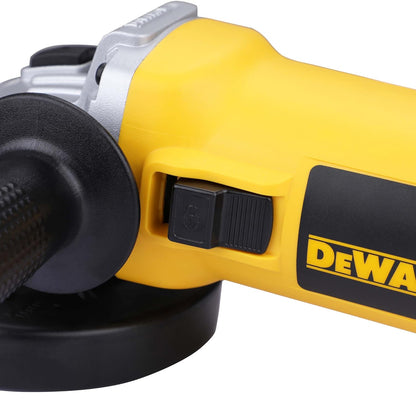 DEWALT DW802-IN, 850W, 4'' (100mm) Heavy Duty Angle Grinder Engineered for Heavy Duty Applications with Spindle Lock and Slide Switch, 2 Year Warranty (Side Handle Included)