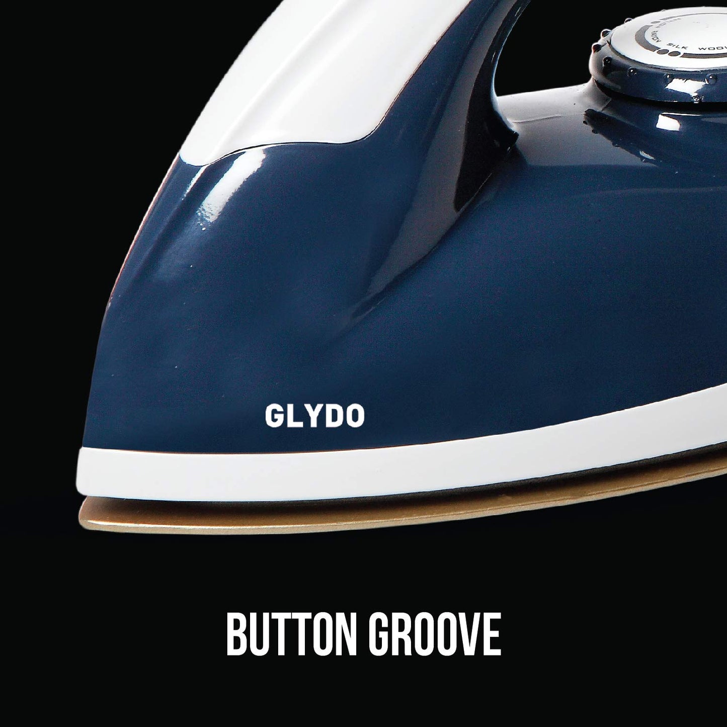 Havells Glydo 1000 watt Dry Iron With American Heritage Non Stick Sole Plate, Aerodynamic Design, Easy Grip Temperature Knob & 2 years Warranty. (Charcoal Blue)