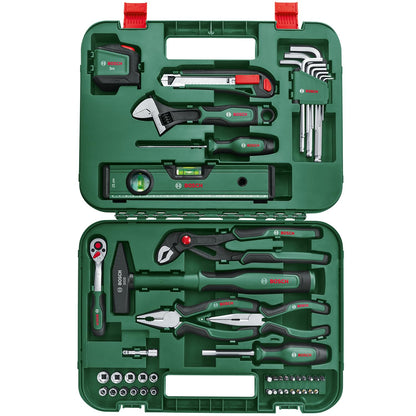 BOSCH Home and Garden Advanced 52-Piece Hand Tool Set Comes with Ergonomic Design, Durable & Rust-Resistant Ideal for DIY Home Improvements & Hobbyists