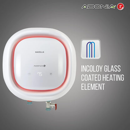 Havells Adonia R 25L Storage Water Heater(Geyser)|Color Changing Temp Sensing LED Indicator|Digital Display|Remote Control|5 Star|Warranty:7 Year on Tank |Shock safe Plug|Free Installation& Flexi Pipe
