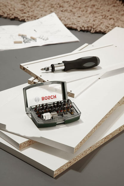 Bosch Metal Screwdriver Bits Kit | For All Power Tool Brands | Quick Change | Includes PH, PZ, S, HEX, Torx & Tamper-Proof Bits | All-in-One Bit Set for Daily Tasks | Compact & Handy Storage Case