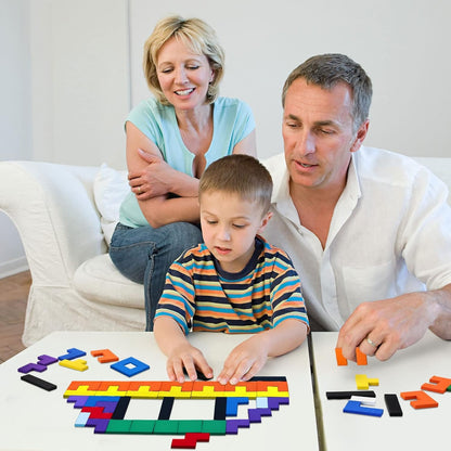 Udaipur HandiCrafts Blocks Puzzles for Kids Adults, Wood Intelligence Kids Toys for 2-5 Years Boy, Wooden Puzzles Brain Teasers Toy Educational Gift for 7-10 Years