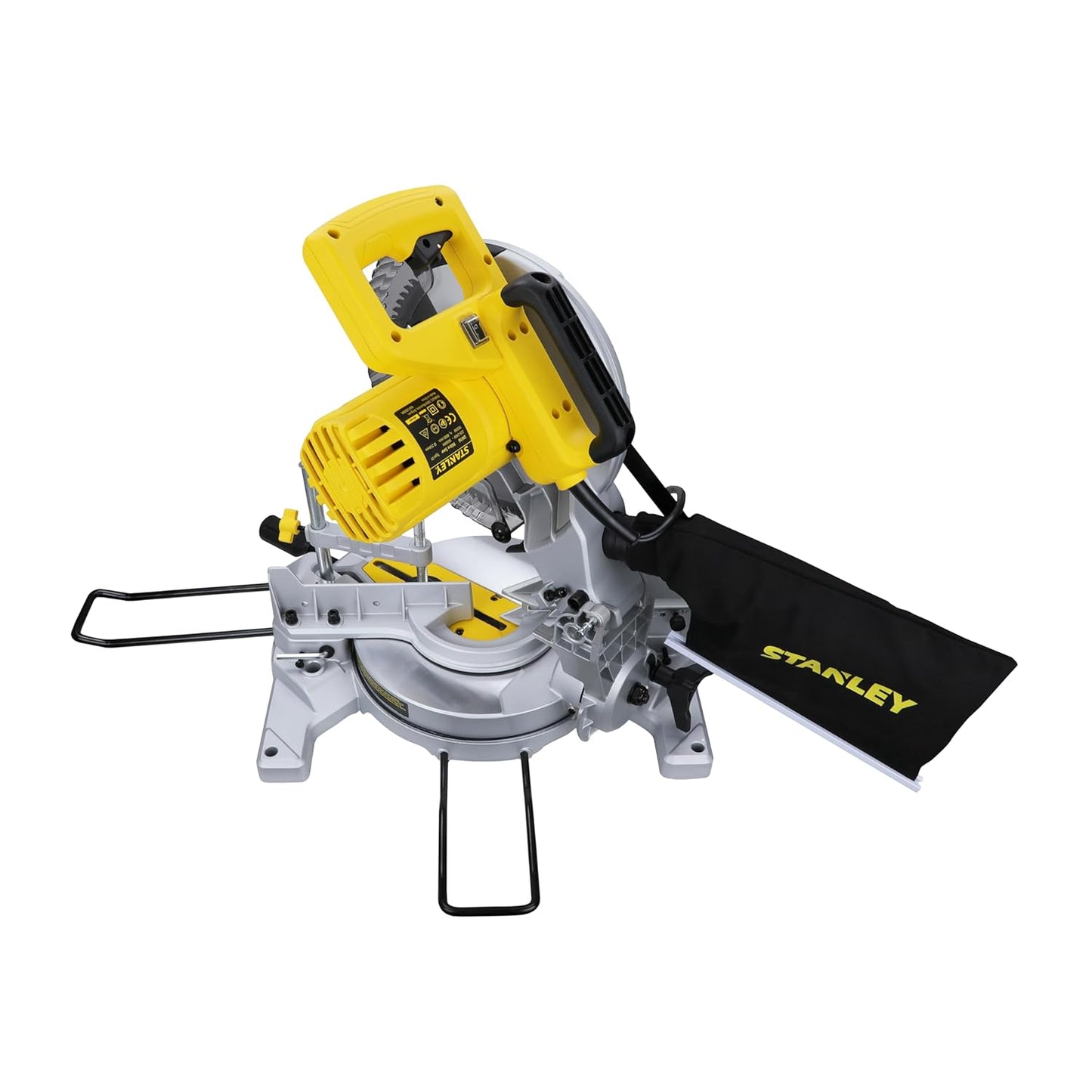 STANLEY SM16-IN 1650W 10" Compound Mitre Saw, 4800 RPM, Compact Size and Lightweight 254mm Blade Diameter+ 1 Year Warranty, (Yellow and Black)