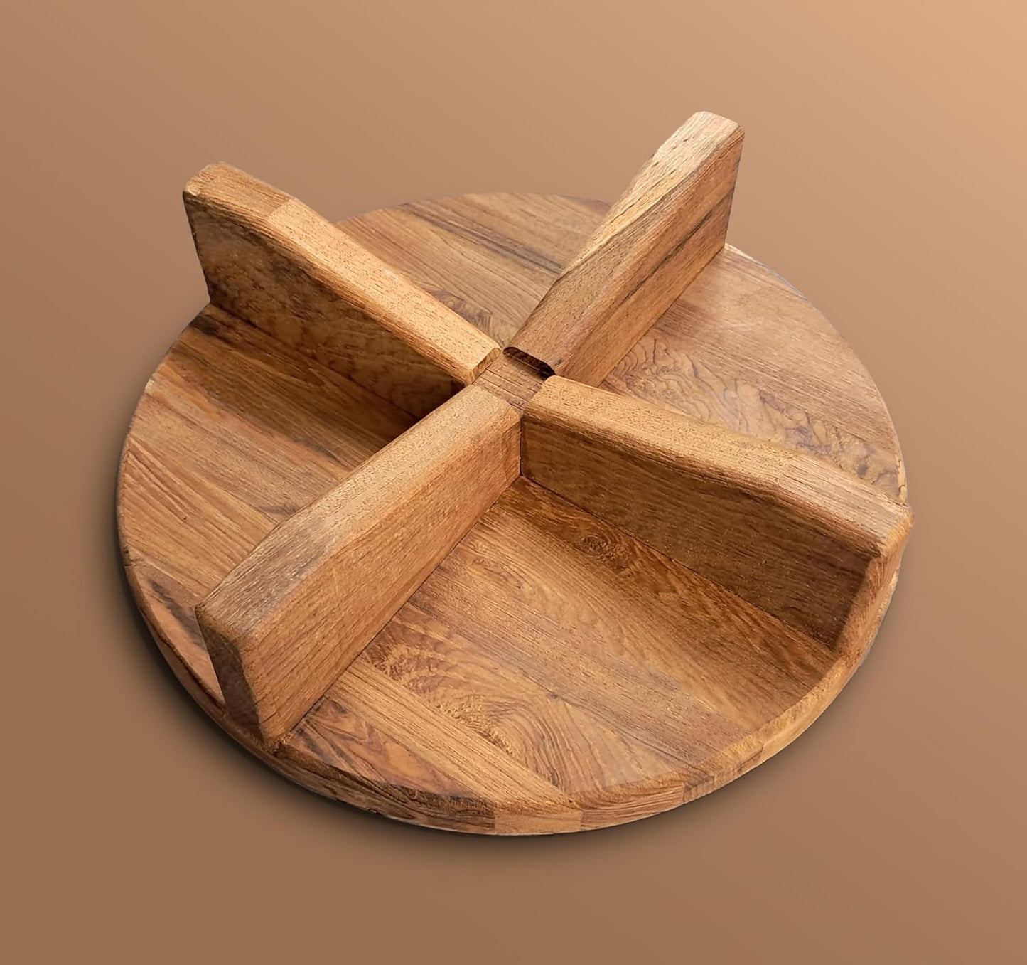 Udaipur Handicrafts Roti Rolling Pin | Wooden Chakla for Making Roti, Puri and Phulka 10 Inch | Solid Teak Wood | Without Chemical Polish | Completely Handmade in India | 2 Year Warranty