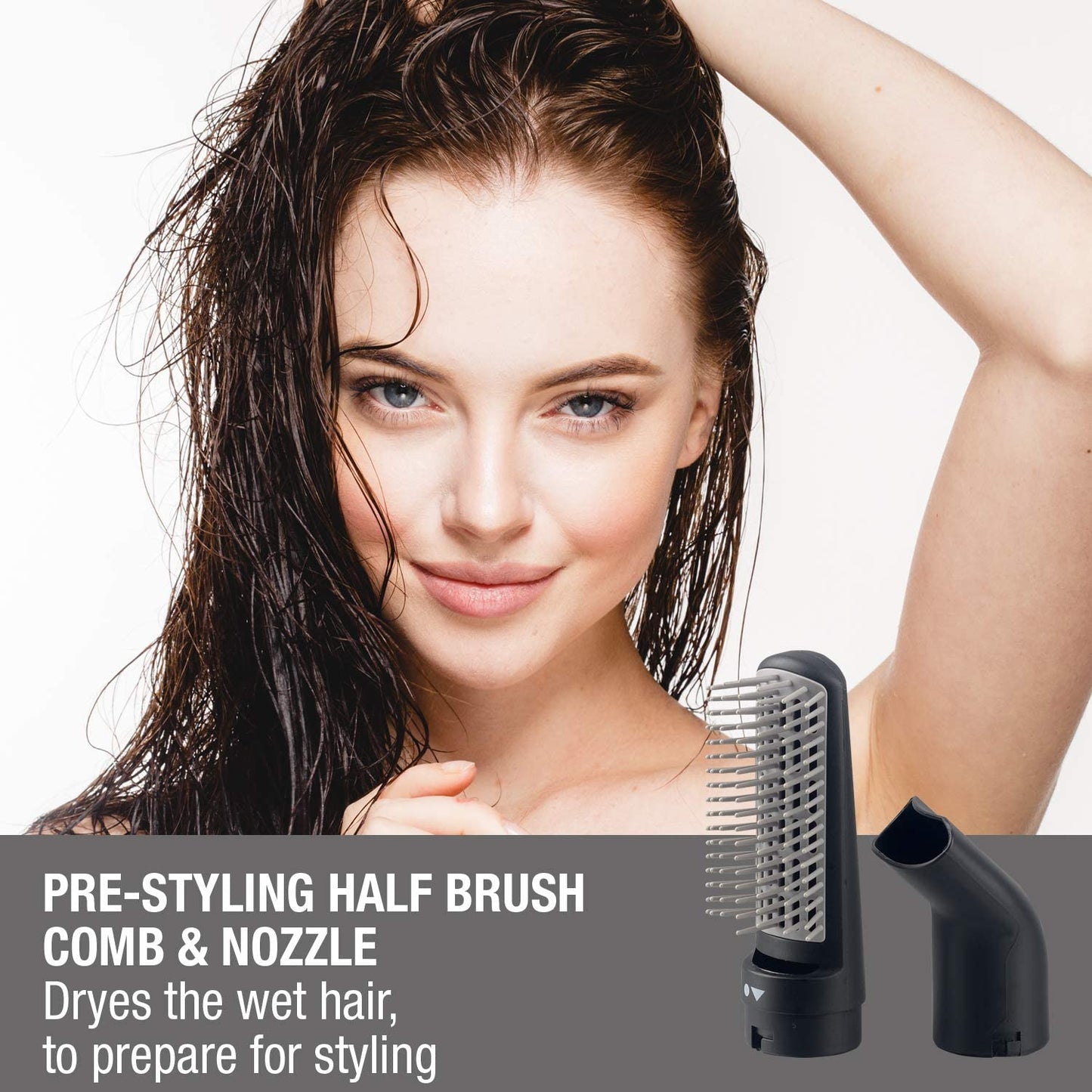 Havells 1000 Watts Air Care Volumizer Hair Dryer | Pre-Styling Half Brush, Stylish Curlers, Smoothening Roller Brush | Suitable For All Hair Types | Black | Hc4085