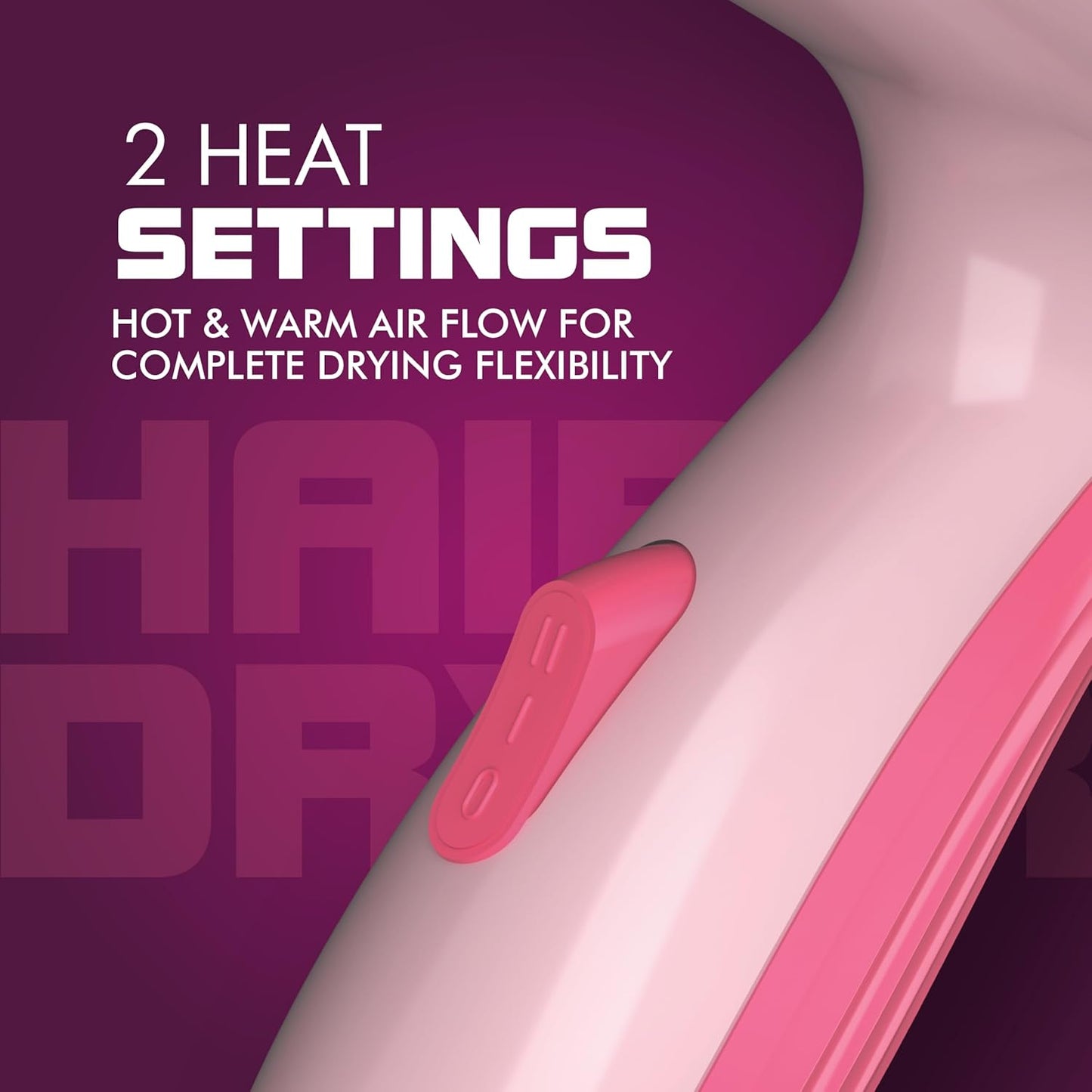 Havells 1200W Powerful Hair Dryer|Overheat Protection|2 Heat Settings (Hot/Warm)|Heat Balance Technology|Premium Pink|Your Perfect Blow Dry Companion For Effortless Hair Styling|Hd1903-1200 Watts