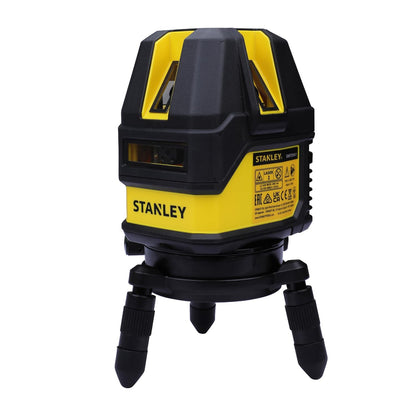 STANLEY STHT77514-1 Plastic Multiline Laser with 2*AA Batteries for Home, DIY & Professional Use, 1 Year Warranty, YELLOW & BLACK