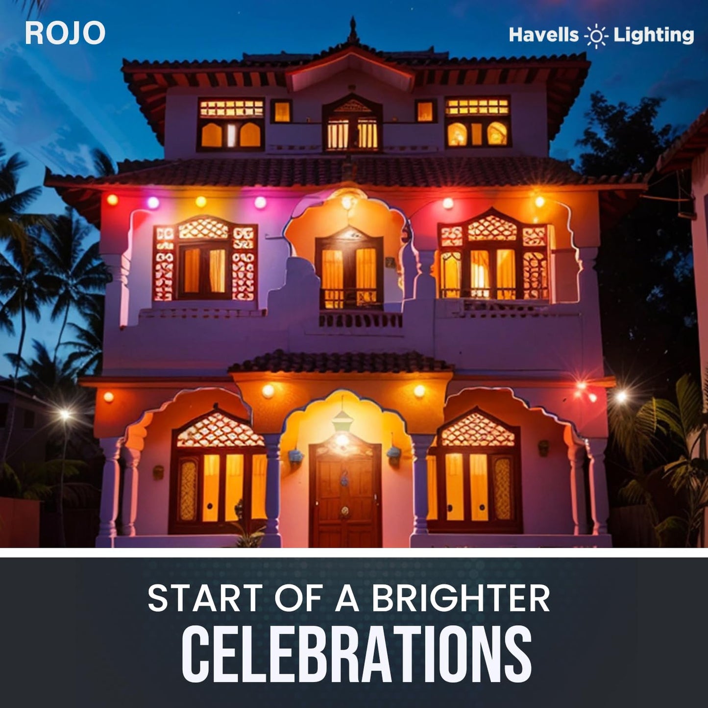 Havells Rojo 3W LED B22 Blue Bulb|Cool Day Light|Energy Efficient|Elegant Design|Upto 15000 Hours of Lighting|Upto 4KV Surge Protection |Made in India|Pack of 1