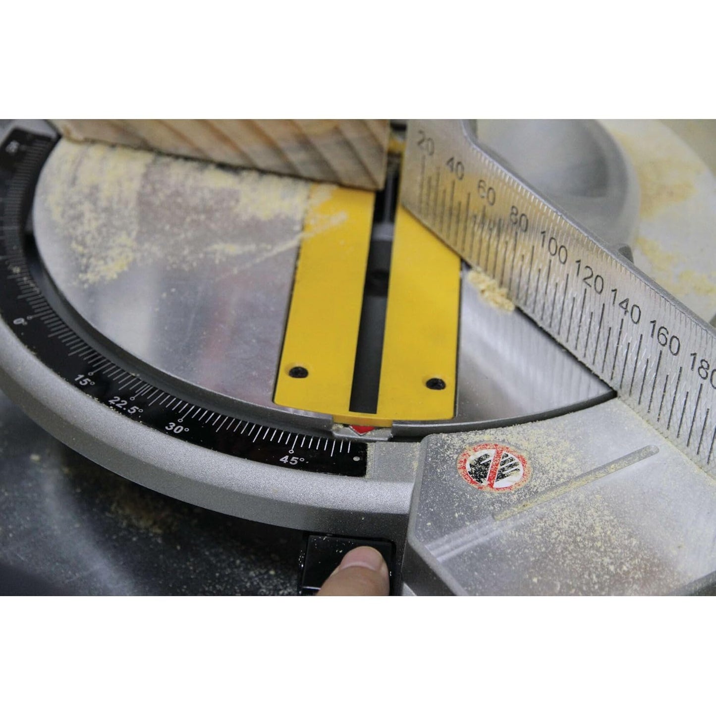 DEWALT DW714-IN 10"(254 mm) Corded Compound Mitre Saw With 80T TCT Alu. Blade, 1650W Univ. Motor, 4600 RPM, Max. Cross-cut Capacity 90 Deg.: 130 mm, Ideal For Cutting Wood & Tiles, Horizontal D-Handle