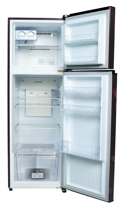 Havells-Lloyd Refrigerator Double Door 283L 2Star Inverter Sakura Red Toughened Glass/3N GLFF292ASRT1PB, Free 1 Year Extended warranty