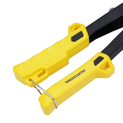 STANLEY STHT69800-8 Heavy Duty Riveter Set with 4 Nozzles & Anti-Corrosion Properties Ideal for Joining & Fabrication of Sheet Metals, Leather & Plastic Parts, YELLOW & BLACK