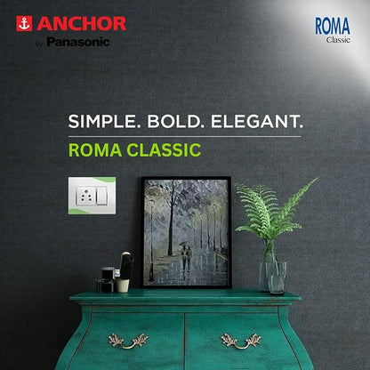 Anchor by Panasonic Roma Classic 20A 1 Way Switch for Electric Board