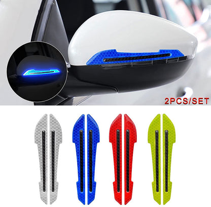Akshar Arts Bhuwana  2 Pieces Reflective Car Stickers Set Rearview Mirror Reflective Warning Stickers Car Side Reflective Stickers for Car Safety (Red) for Maruti S Presso