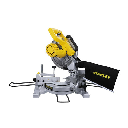 STANLEY SM16-IN 1650W 10" Compound Mitre Saw, 4800 RPM, Compact Size and Lightweight 254mm Blade Diameter+ 1 Year Warranty, (Yellow and Black)