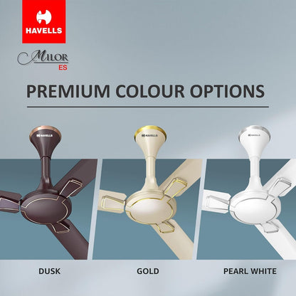 Havells 1200Mm Milor Energy Saving Ceiling Fan (Dusk, Pack Of 1),Chocolate, 1 Star