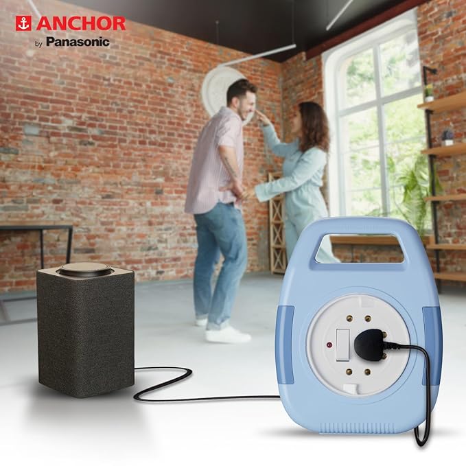 Anchor by Panasonic 6A Cherry Flexicord Socket 2 Pin 4 Mtr