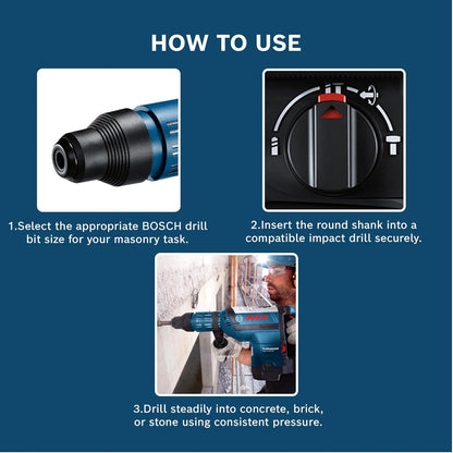 Bosch Professional Impact Drill Bit / Masonry Drill Bit Set With Diameter 4mm, 5mm, 6mm, 8mm, 10mm, Pack Of 5