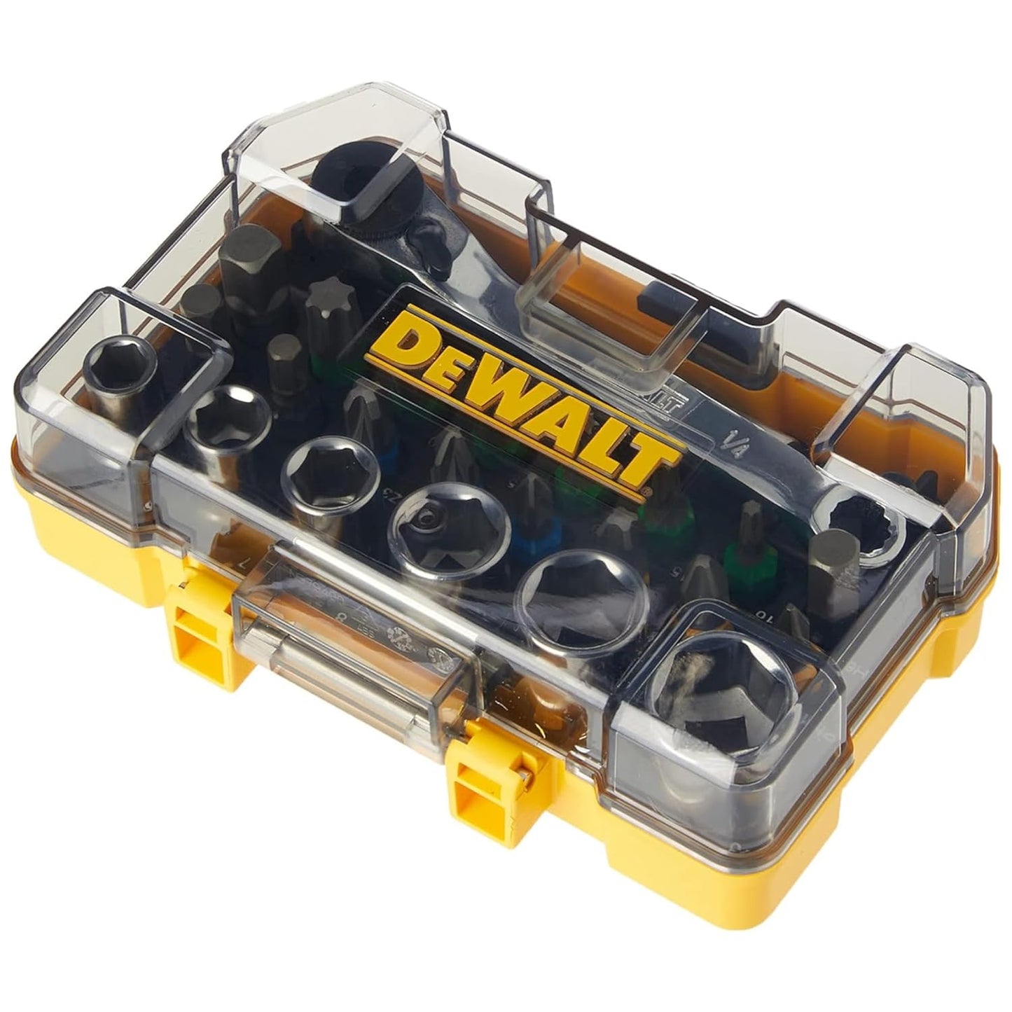 DEWALT DT71516-QZ 24-Piece High Performance Socket and Screwdriver Set With a Case (Includes 6 Sockets, 1 Ratchet, 15 Screwdriving Bits, 1 Adapter, 1 Magnetic Bit Tip Holder)