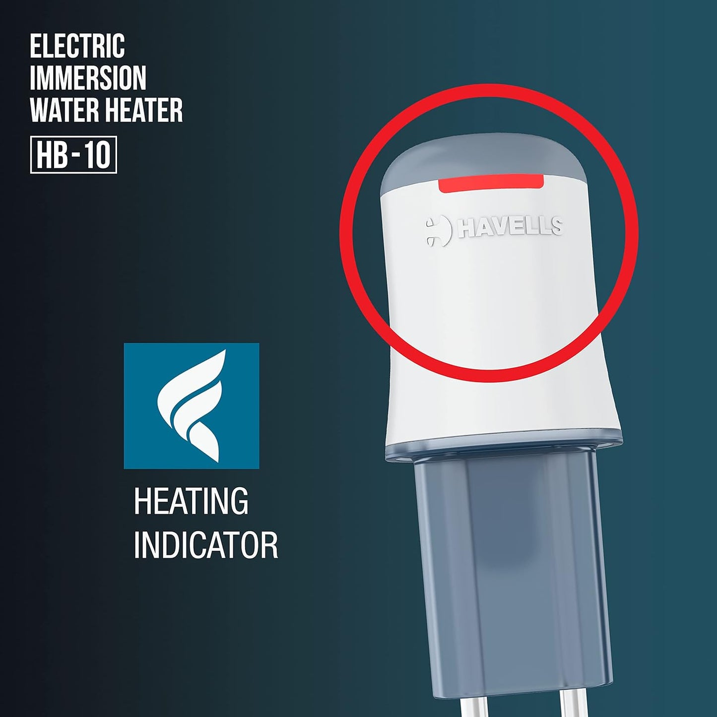 Havells Immersion HB10 1000 Watt (White Blue)