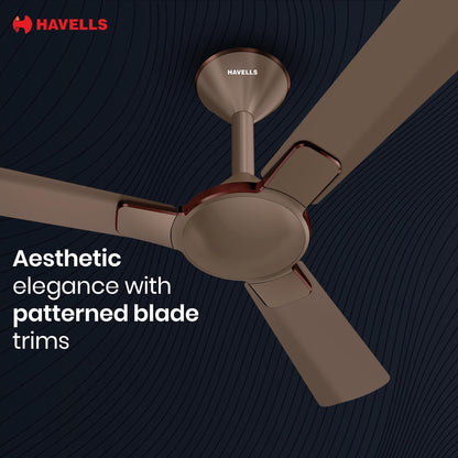Havells 1200mm Enticer BLDC Prime Ceiling Fan| Compatible with Regulator & Remote| Upto 55% Energy Saving| High Air Delivery | 100% Copper Motor| 2 Years Comprehensive Warranty(Brown LT Copper)